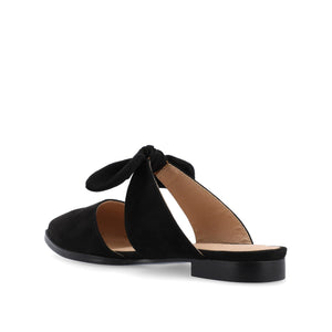 TELULAH MULE FLATS IN FAUX SUEDE - Black