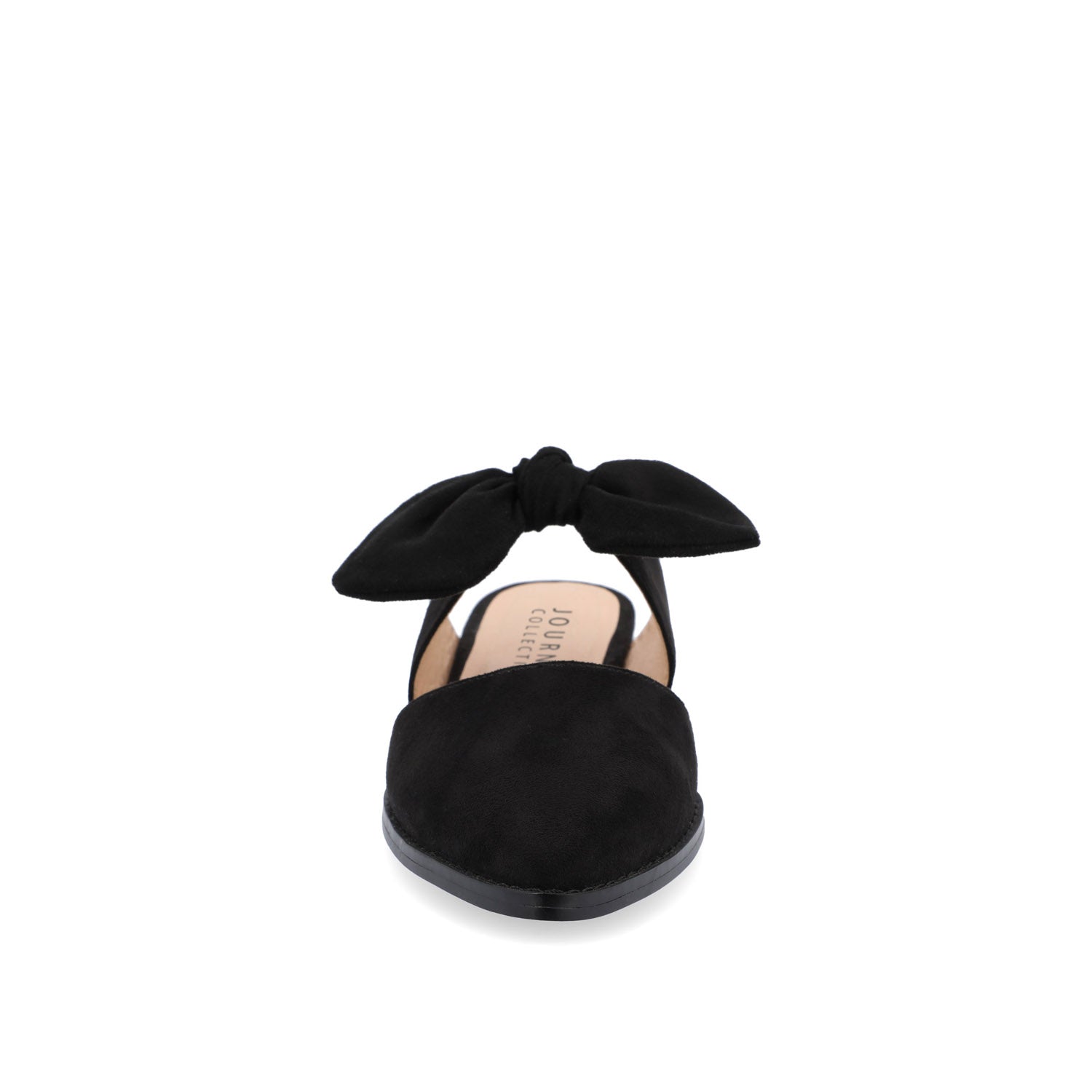 TELULAH MULE FLATS IN FAUX SUEDE - Black