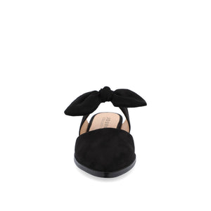 TELULAH MULE FLATS IN FAUX SUEDE - Black
