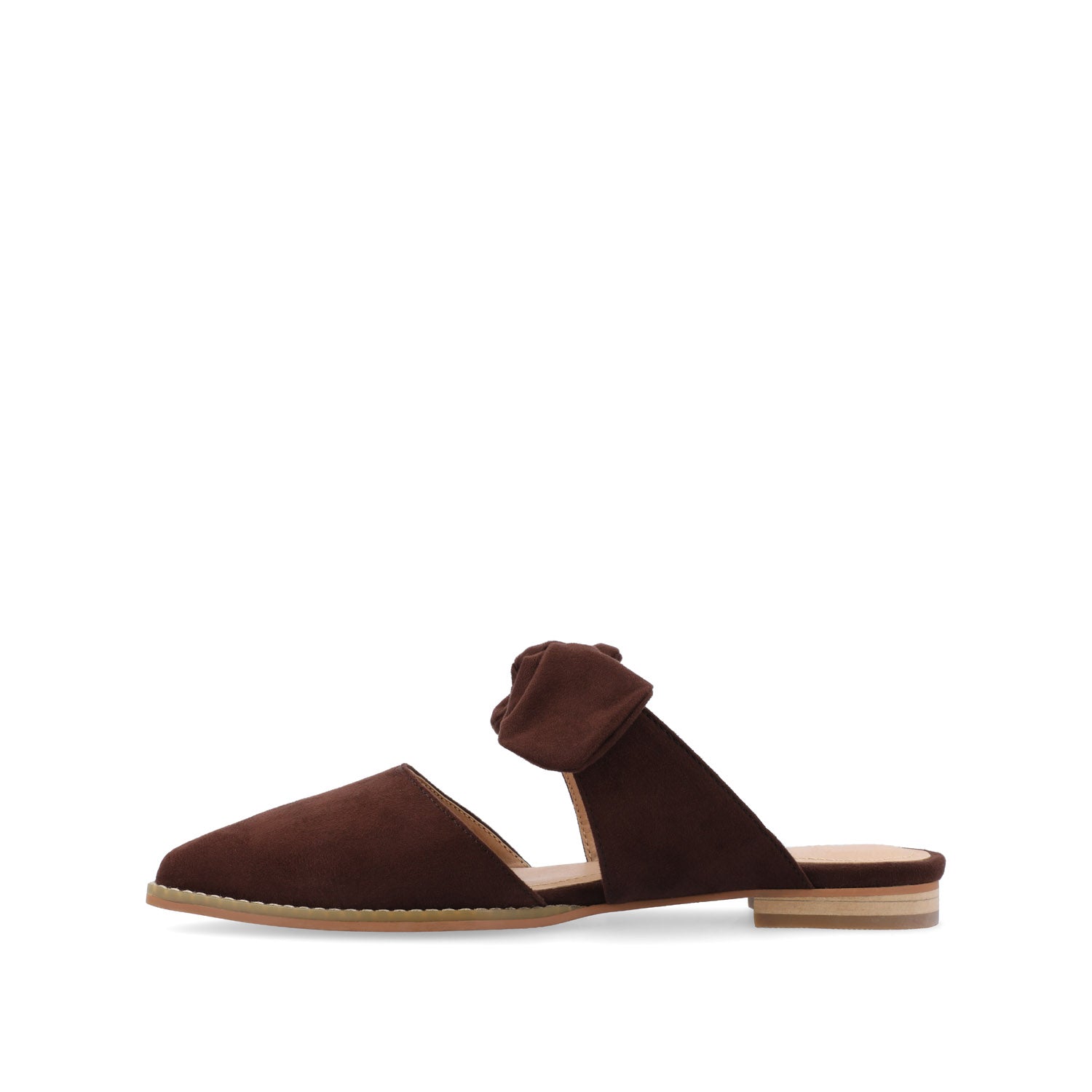 TELULAH MULE FLATS IN FAUX SUEDE - Brown