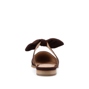 TELULAH MULE FLATS IN FAUX SUEDE - Brown