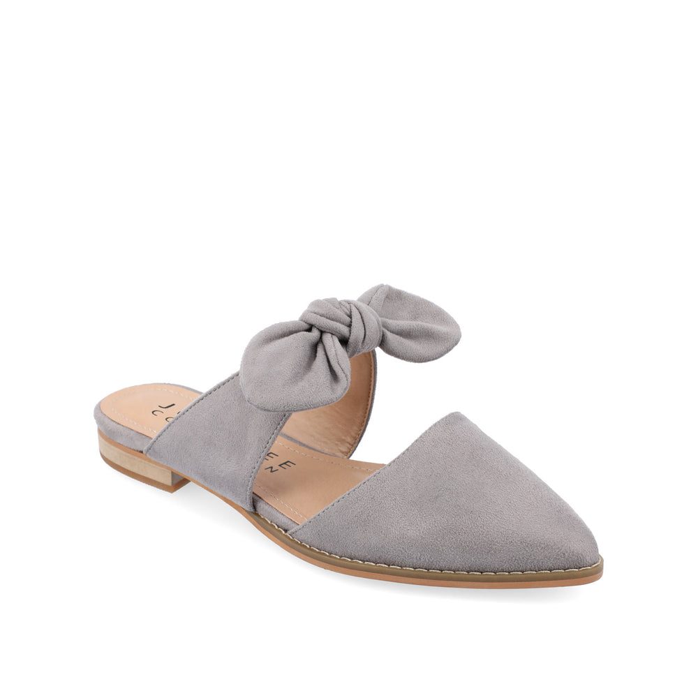 TELULAH MULE FLATS IN FAUX SUEDE