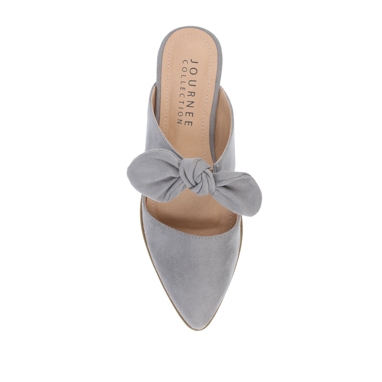 TELULAH MULE FLATS IN FAUX SUEDE - Grey
