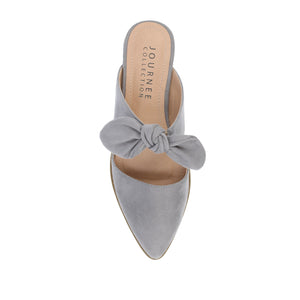 TELULAH MULE FLATS IN FAUX SUEDE - Grey
