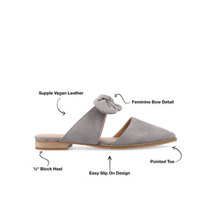TELULAH MULE FLATS IN FAUX SUEDE - Grey