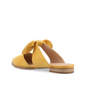 TELULAH MULE FLATS IN FAUX SUEDE - Mustard