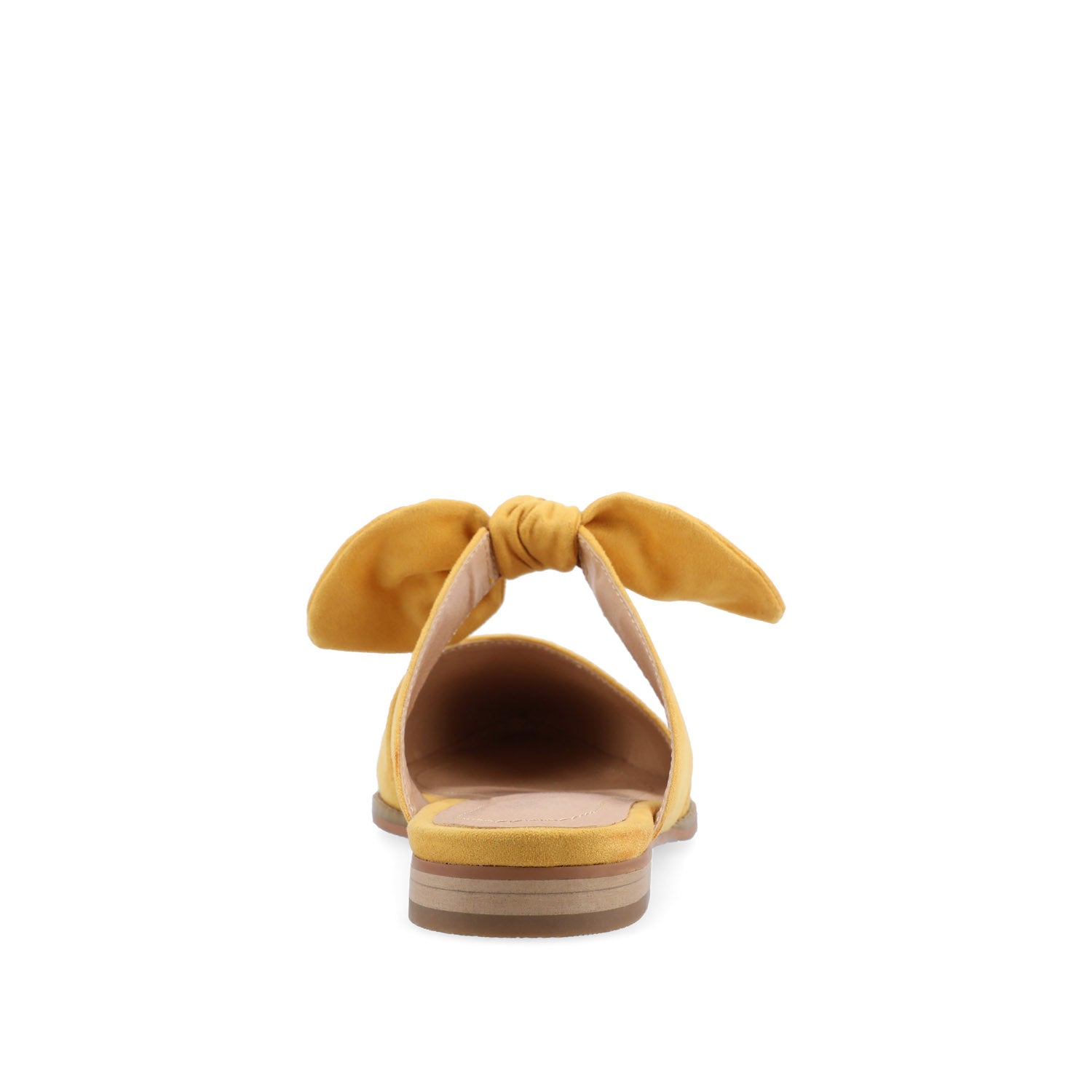 TELULAH MULE FLATS IN FAUX SUEDE - Mustard