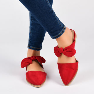 TELULAH MULE FLATS IN FAUX SUEDE