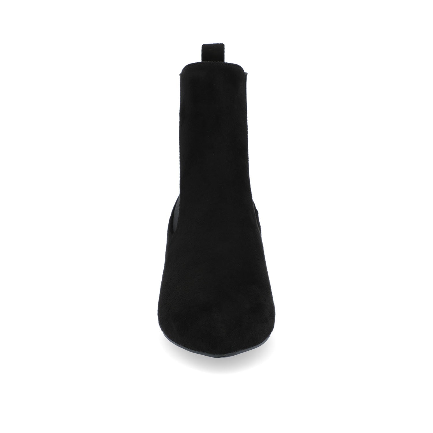 TENLEE CHELSEA BOOTIES IN WIDE - Black Faux Suede