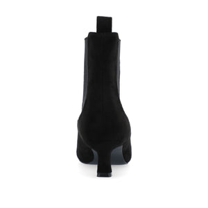 TENLEE CHELSEA BOOTIES IN WIDE - Black Faux Suede