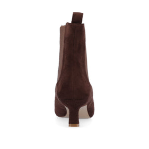 TENLEE CHELSEA BOOTIES IN FAUX SUEDE - Brown Faux Suede