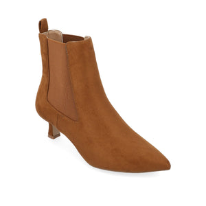 TENLEE CHELSEA BOOTIES IN FAUX SUEDE - Tan Faux Suede