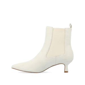 TENLEE CHELSEA BOOTIES IN FAUX SUEDE - Ivory Faux Suede