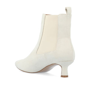 TENLEE CHELSEA BOOTIES IN WIDE - Ivory Faux Suede