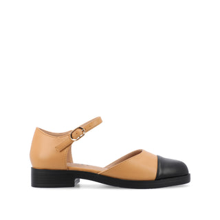 TESLEY MARY JANE FLATS IN FAUX LEATHER