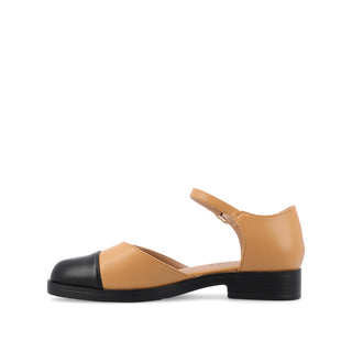 TESLEY MARY JANE FLATS IN FAUX LEATHER