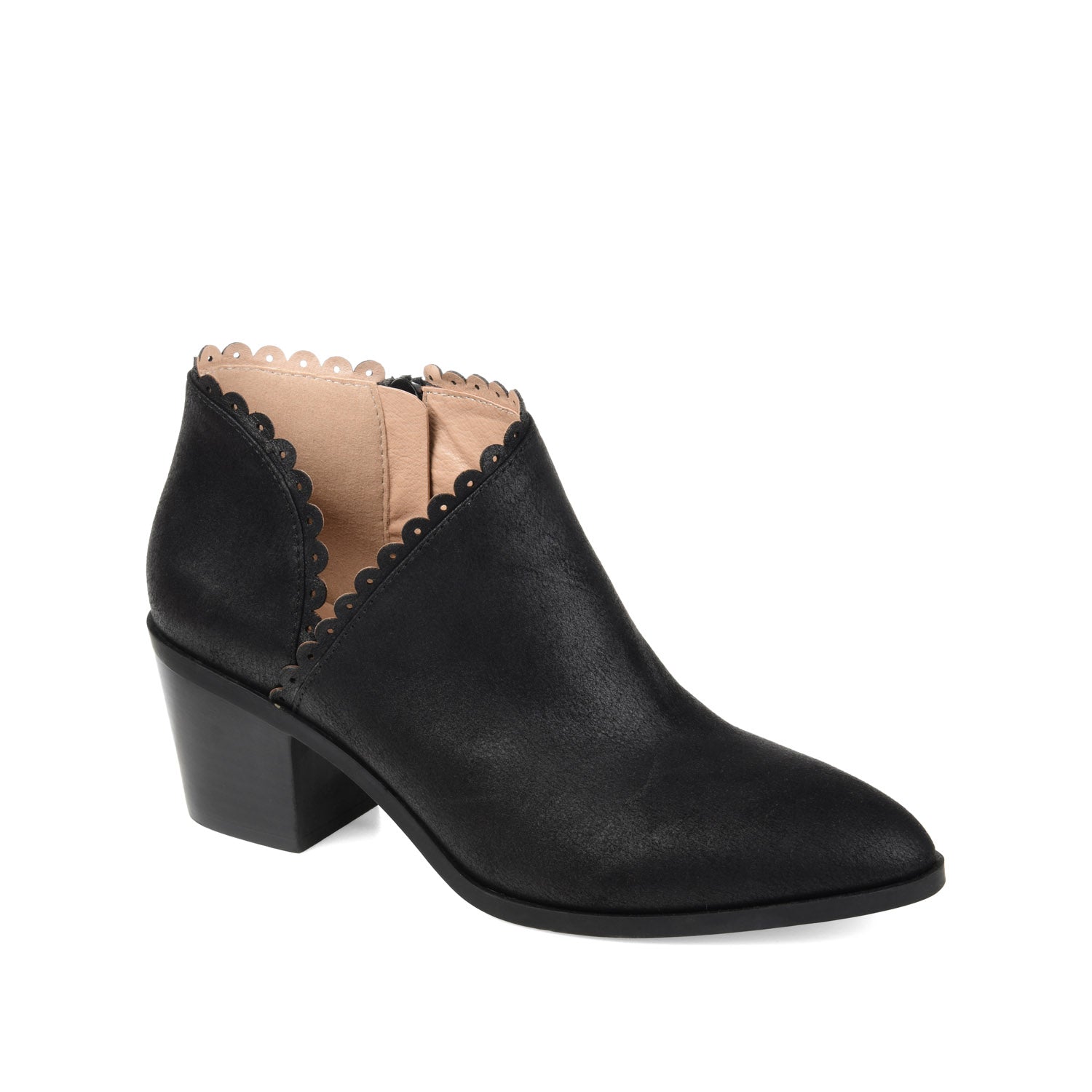 TESSA CUTOUT BOOTIE IN VEGAN LEATHER - Black