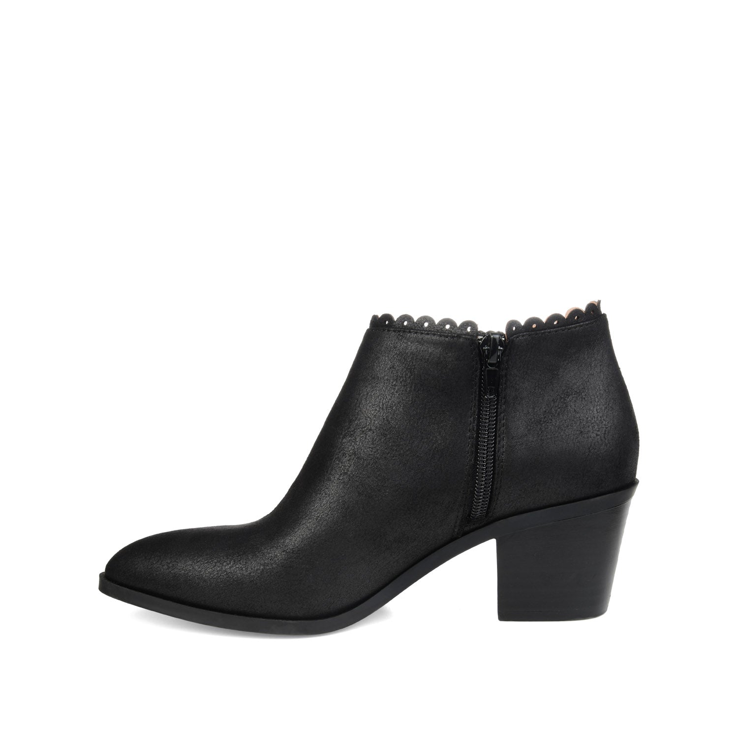 TESSA CUTOUT BOOTIE IN VEGAN LEATHER - Black