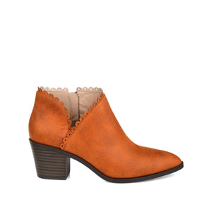 TESSA CUTOUT BOOTIE IN VEGAN LEATHER - Rust