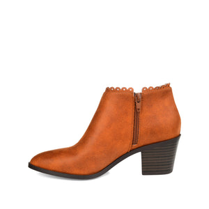 TESSA CUTOUT BOOTIE IN VEGAN LEATHER - Rust