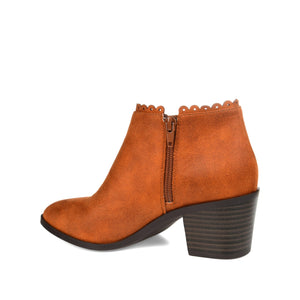 TESSA CUTOUT BOOTIE IN VEGAN LEATHER - Rust