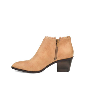 TESSA CUTOUT BOOTIE IN VEGAN LEATHER - Tan
