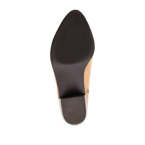 TESSA CUTOUT BOOTIE IN VEGAN LEATHER - Tan