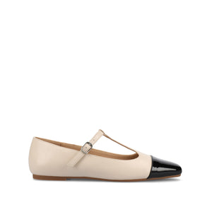 THEAH T-STRAP BALLET FLATS - Bone