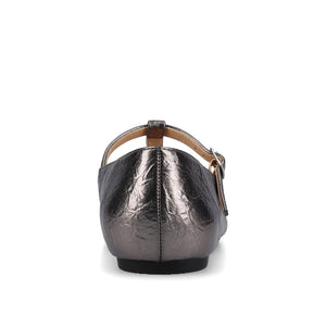 THEAH T-STRAP BALLET FLATS - Pewter Crinkle