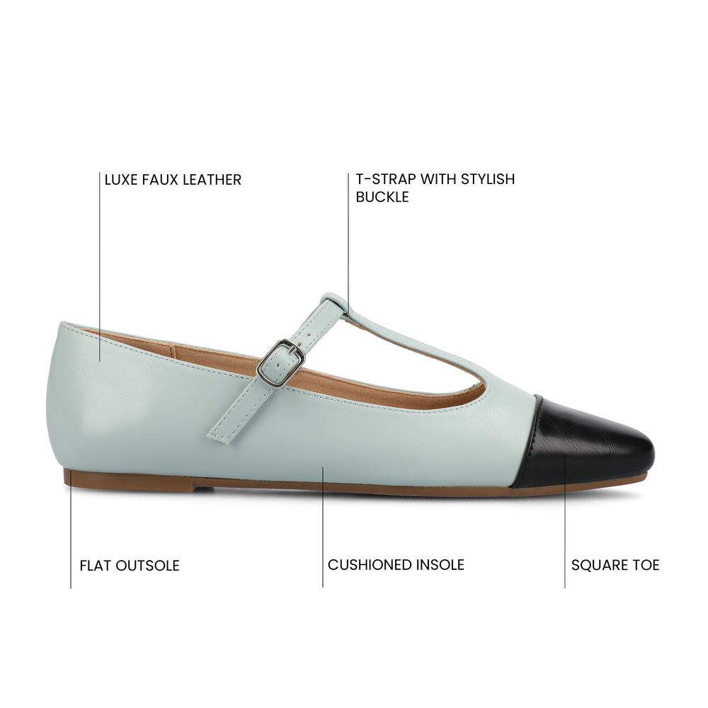 THEAH T-STRAP BALLET FLATS