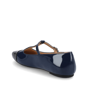 THEAH T-STRAP BALLET FLATS - Patent Navy