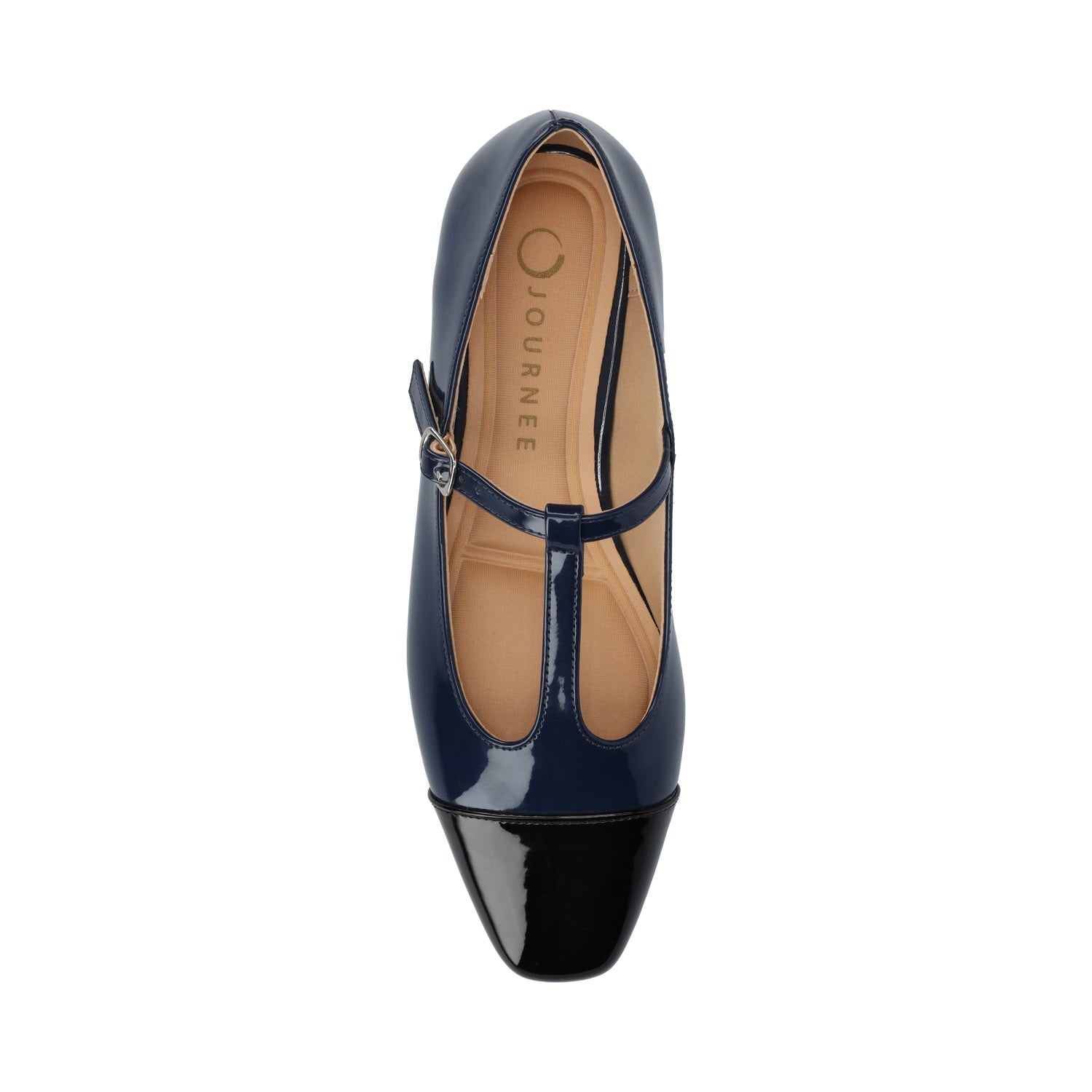 THEAH T-STRAP BALLET FLATS - Patent Navy