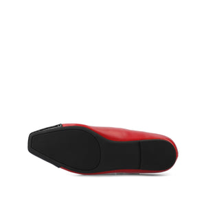 THEAH T-STRAP BALLET FLATS - Red