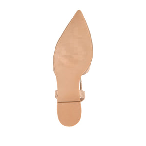 THEIA POINTED TOE FORMAL FLATS IN SATIN - Taupe