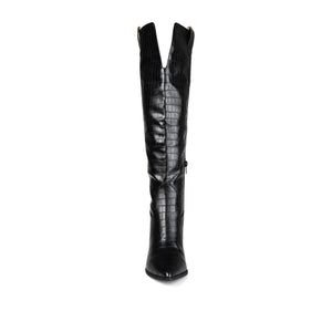 THERESE COWGIRL BOOTS IN WIDE CALF