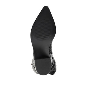 THERESE COWGIRL BOOTS IN WIDE & X-WIDE CALF - Black Croco