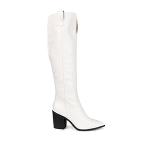 THERESE BOOTS IN WIDE WIDTH (FOOTBED) - Bone Croco