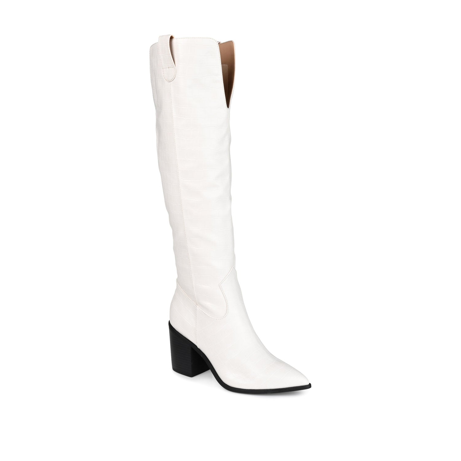 THERESE BOOTS IN WIDE WIDTH & CALF - Bone Croco