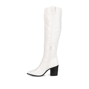 THERESE BOOTS IN WIDE WIDTH & CALF - Bone Croco