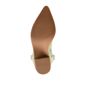 THERESE BOOTS IN WIDE WIDTH (FOOTBED) - Green Croco