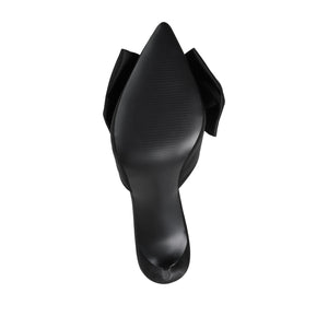 TIARRA STILETTO HEELS IN SATIN - Black