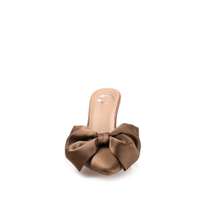 TIARRA STILETTO HEELS IN SATIN - Brown