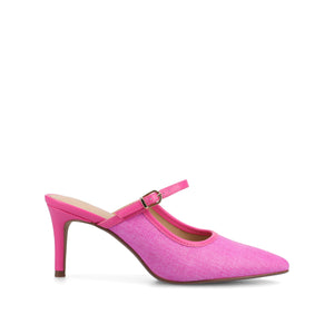 TIFFEE SLIP ON HEELS - Pink/Raffia