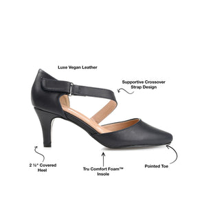 TILLIS D'ORSAY PUMP HEELS IN VEGAN LEATHER - Nude