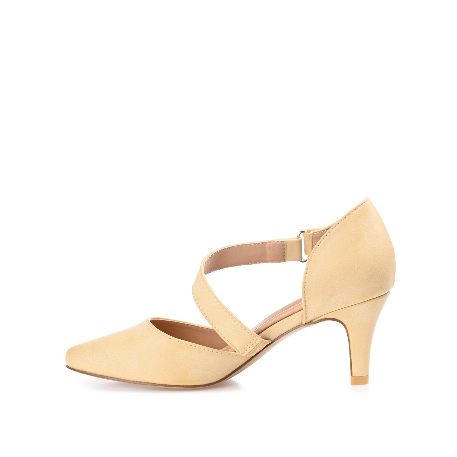 TILLIS D'ORSAY PUMP HEELS IN VEGAN LEATHER - Nude