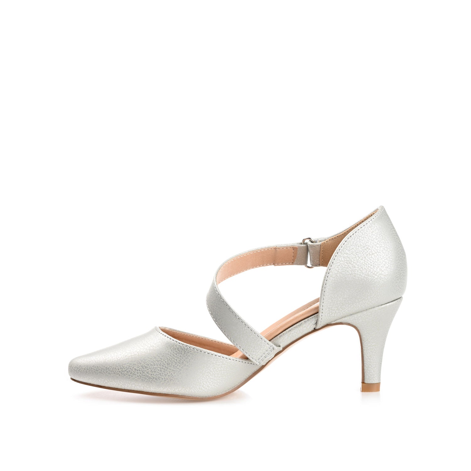TILLIS D'ORSAY PUMP HEELS IN WIDE - Silver PU