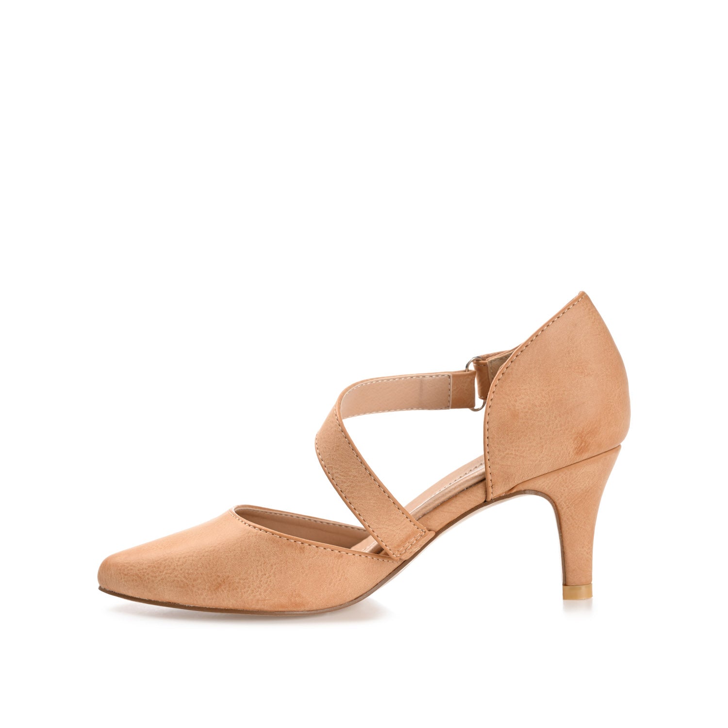 TILLIS D'ORSAY PUMP HEELS IN VEGAN LEATHER - Tan