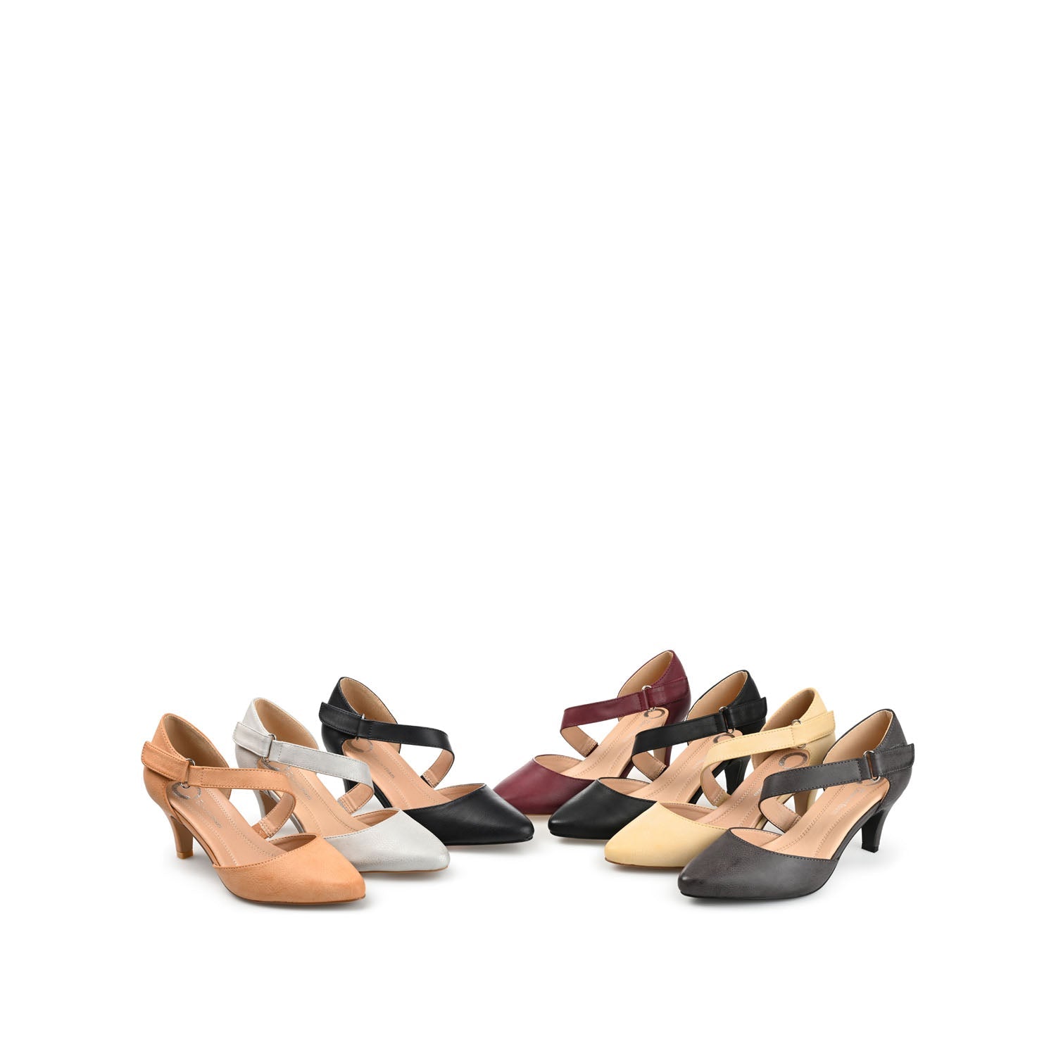 TILLIS D'ORSAY PUMP HEELS IN VEGAN LEATHER - Nude