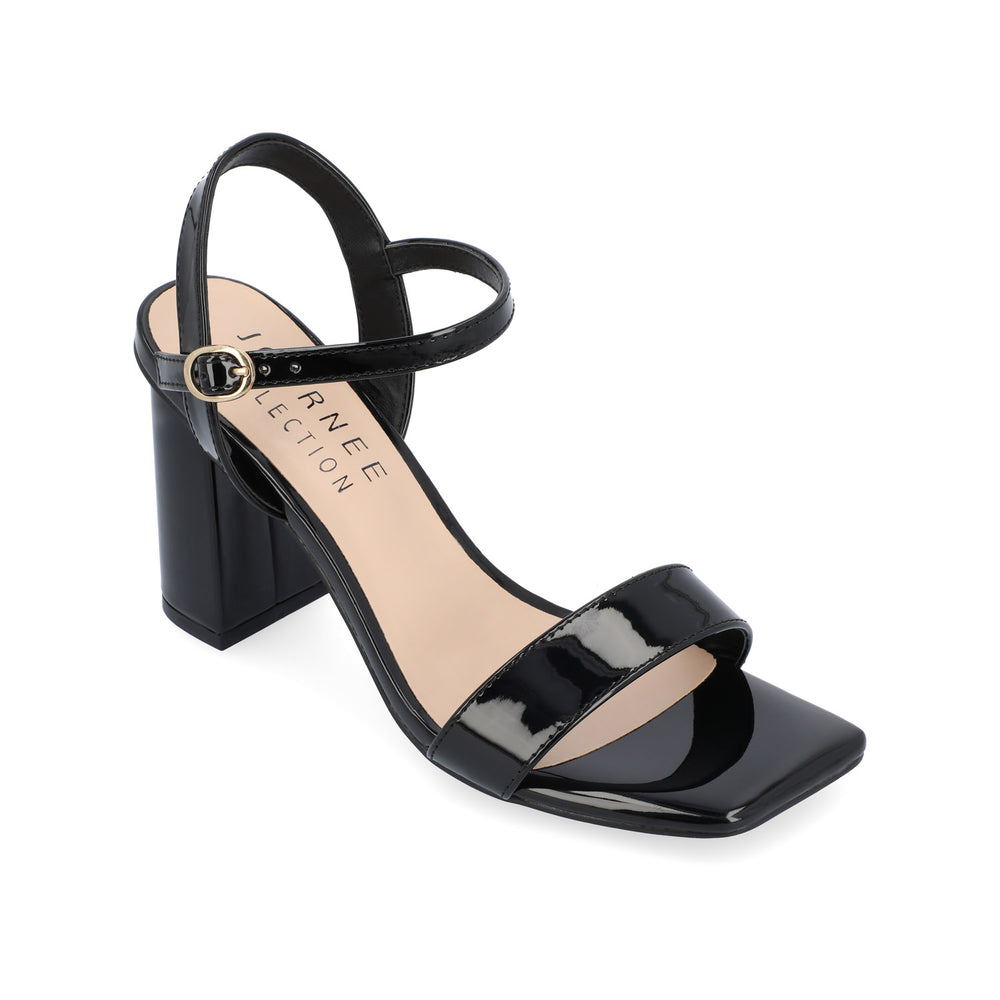 TIVONA FAUX LEATHER STRAPPY HEELS IN WIDE