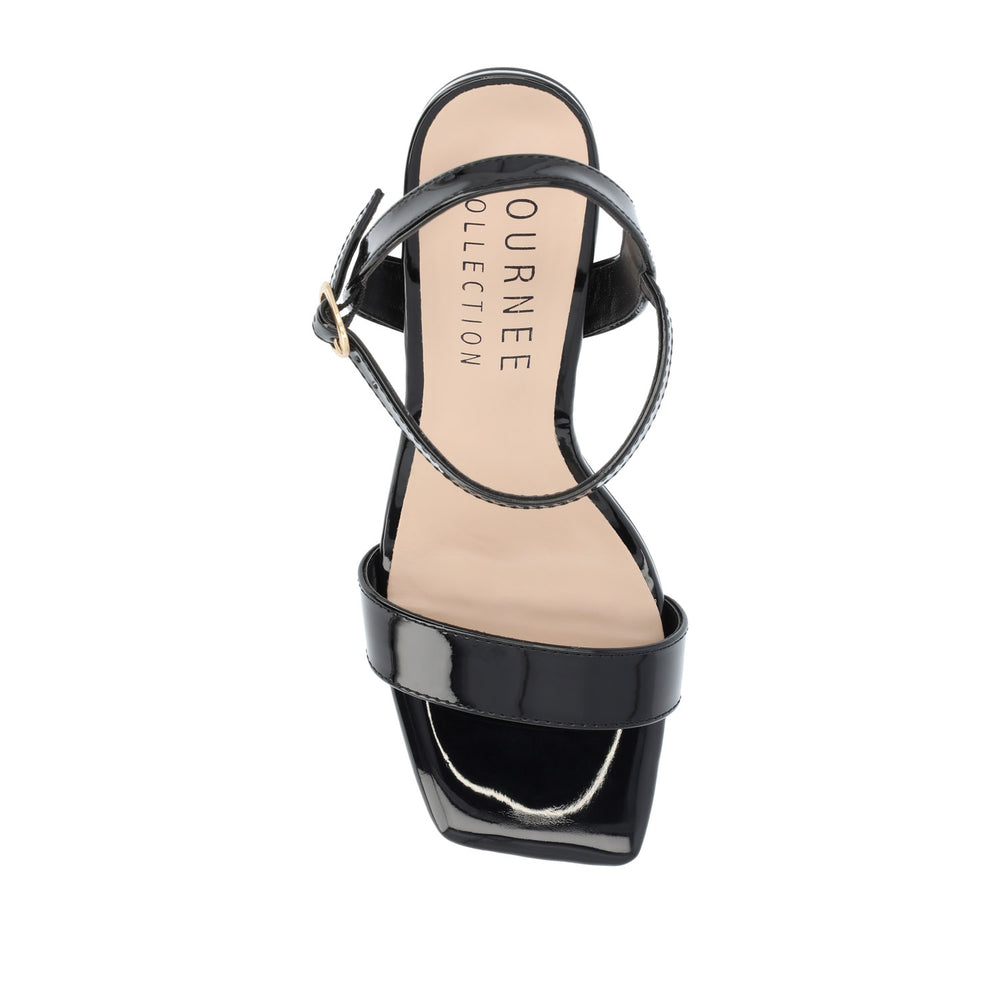 TIVONA FAUX LEATHER STRAPPY HEELS IN WIDE